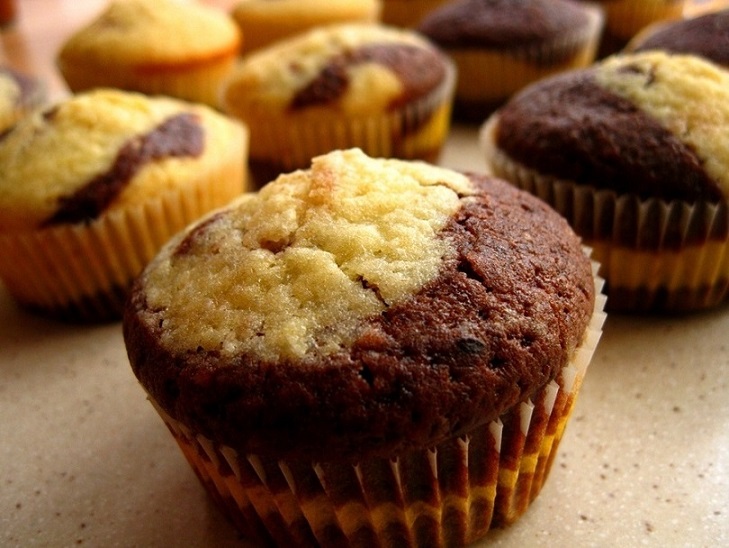 Muffinki Dwukolorowe